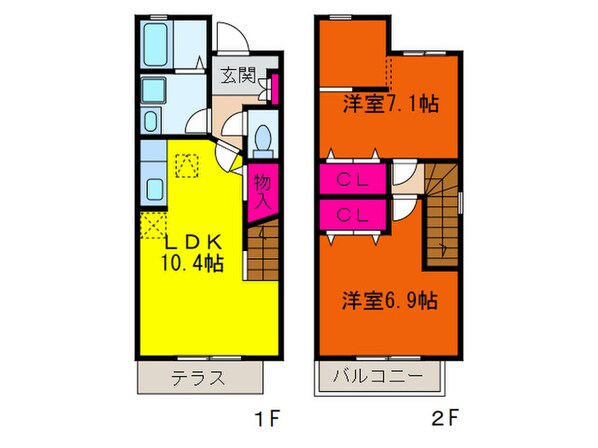 プロニティ－ヴィラＡ棟の物件間取画像